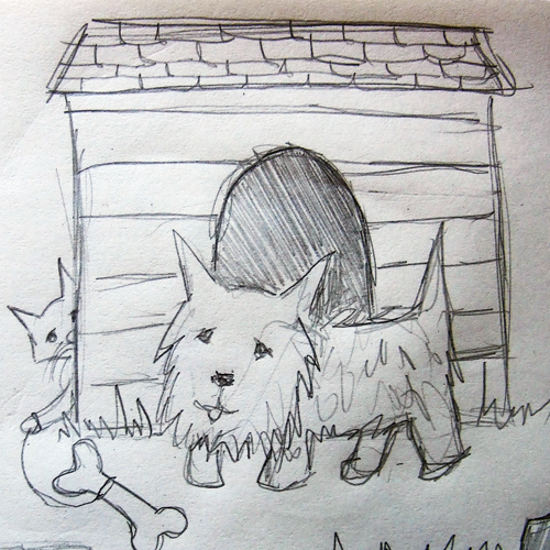 500x500 Dawn Bevins Design Blog The Bear Amp The Fish Bowl - Fish Bowl Sketch