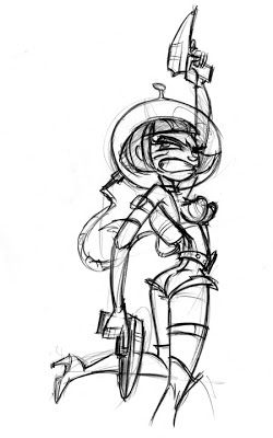 250x400 Fish Head Sketch Blog Cartoony Characters Space - Fish Head Sketch