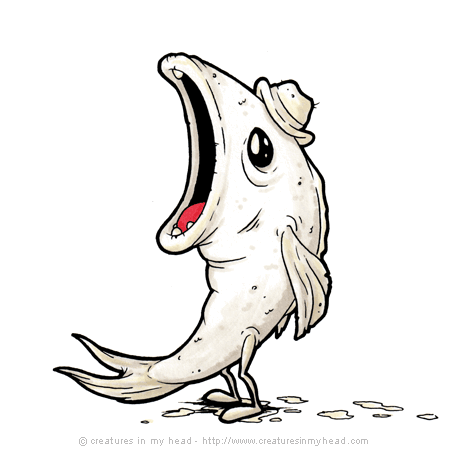 450x450 Fish The Creatures In My Head Artwork And More From Andrew Bell - Fish Head Sketch