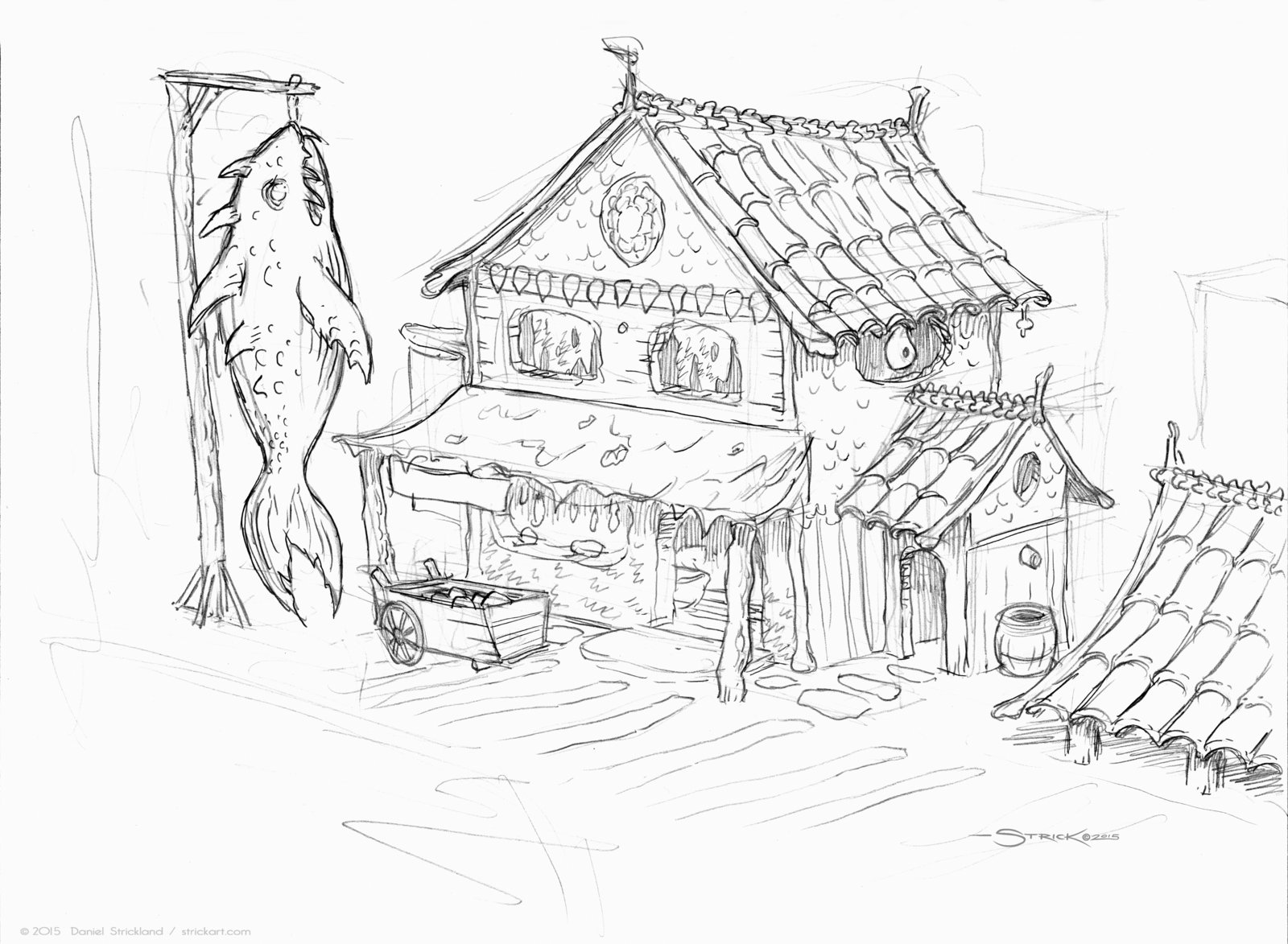 1600x1173 Fish Market Sketch - Fish Market Sketch