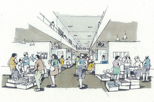 540x358 Plan For Replacement Market - Fish Market Sketch