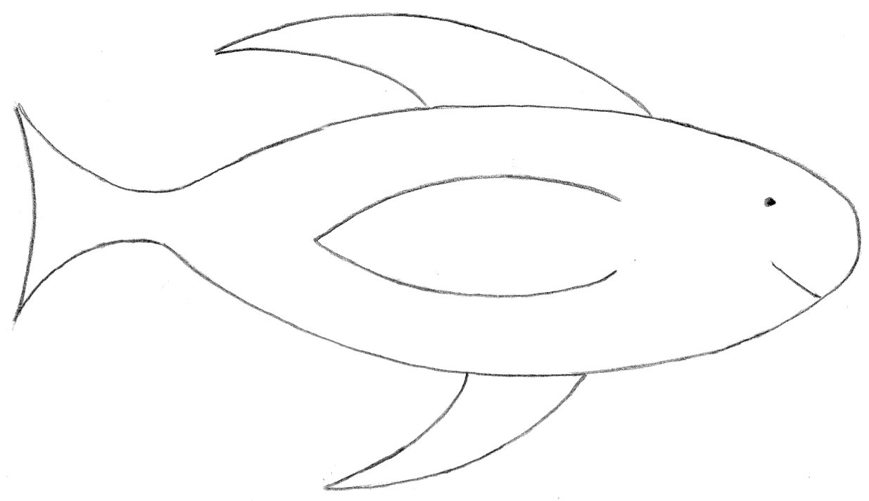 1235x712 Cartoon Fish Pencil Sketch Cherieballog - Fish Pencil Sketch