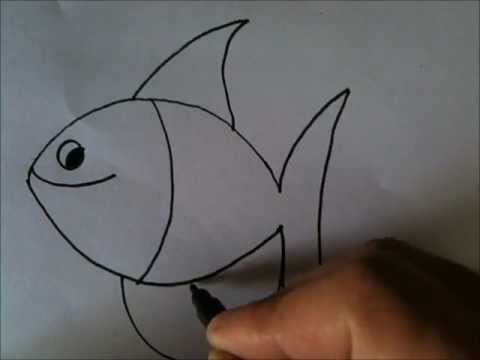 480x360 How To Draw Cartoon Fish - Fish Sketch Drawings