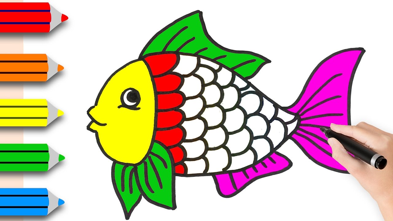 Fish Sketch For Kids at PaintingValley.com | Explore collection of Fish ...