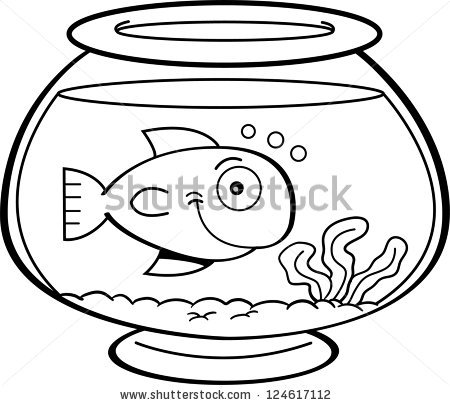450x405 Bowl Clipart Fish Tank - Fish Tank Sketch