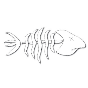 300x300 Dead Clipart Fish Bone - Fishbone Sketch