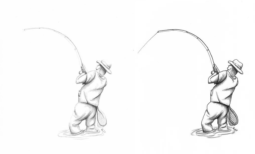 1023x618 Fisherman Sketch Related Keywords And Tags - Fisherman Sketch