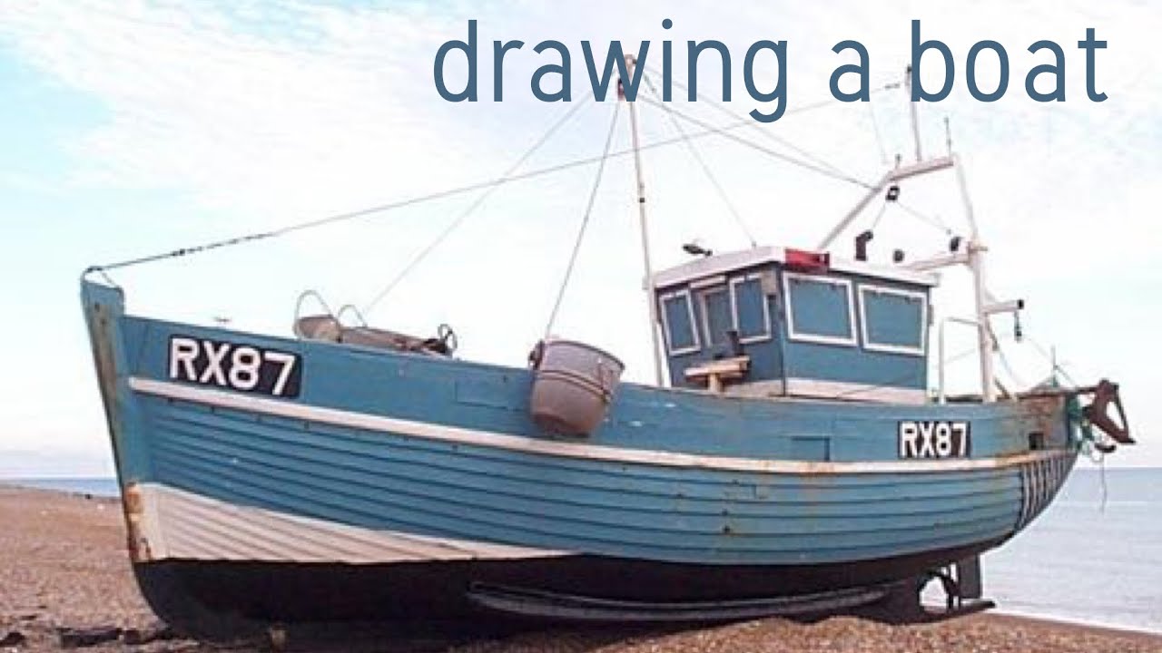 Fishing Boat Sketch at PaintingValley.com | Explore collection of