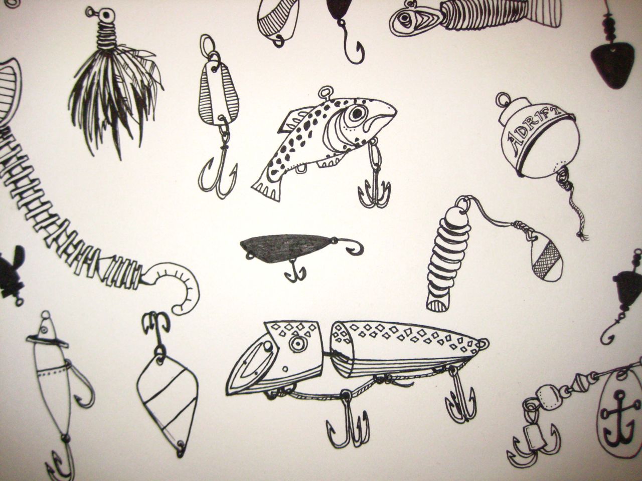 Fishing Lure Sketch at Explore collection of