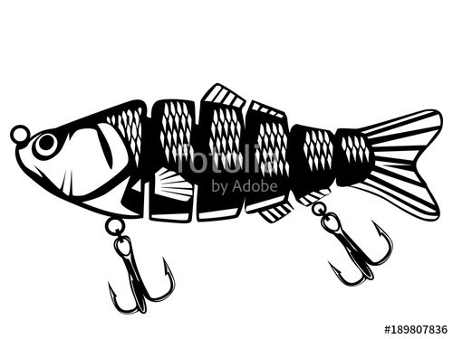 500x375 Fishing Lure Isolated On White Stock Image And Royalty Free - Fishing Lure Sketch