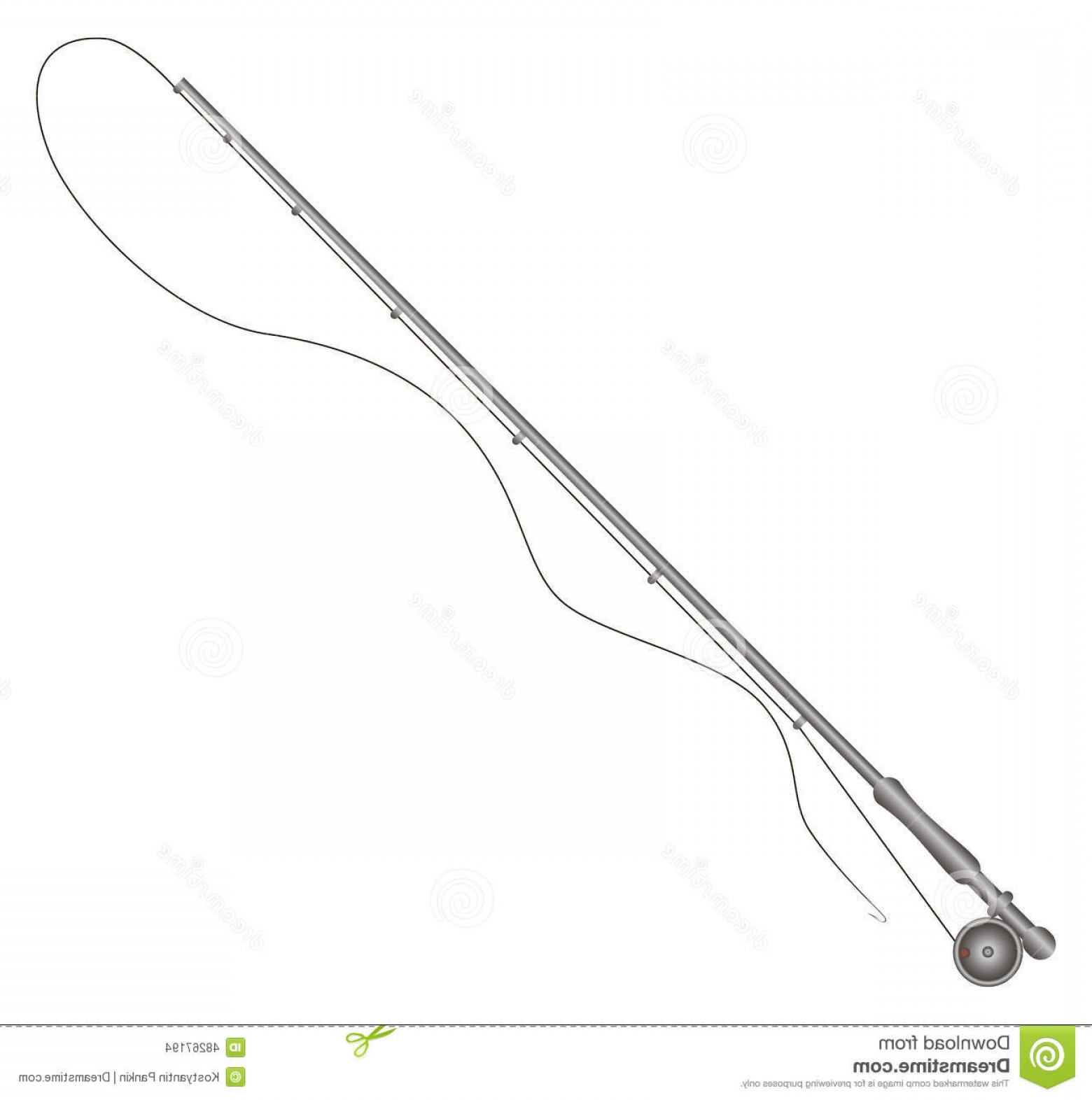 1560x1572 Fly Fishing Rod Clipart Vector Lazttweet - Fishing Rod Sketch