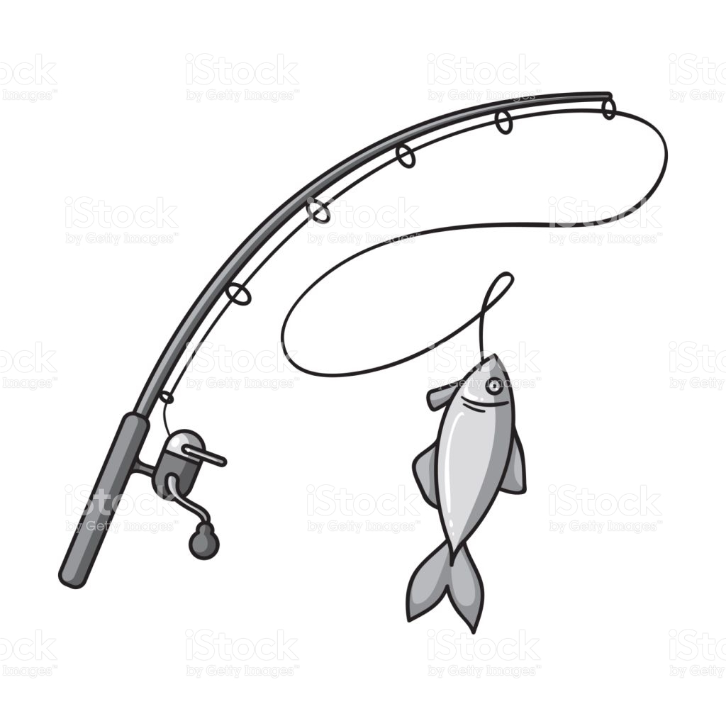 Fishing Rod Sketch at PaintingValley.com | Explore collection of