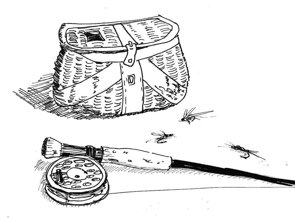 1024x757 Sketch It Shoo Fly - Fishing Rod Sketch