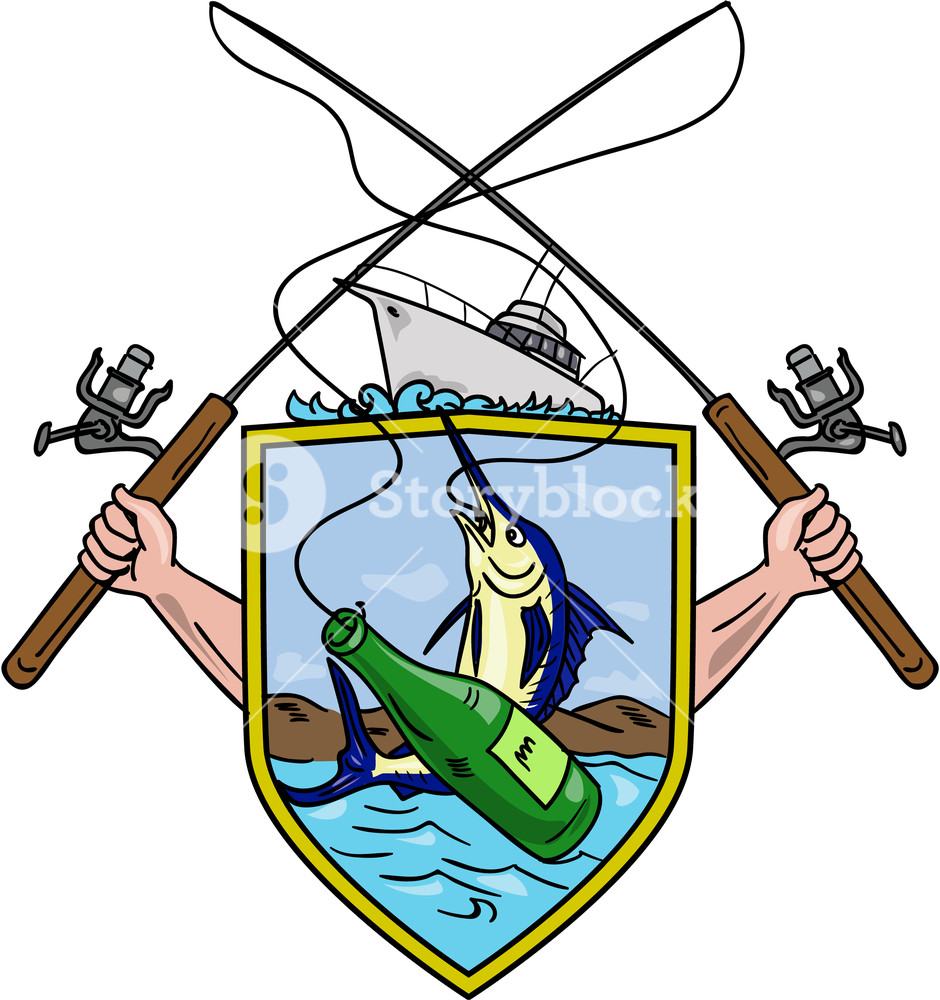 940x1000 Drawing Sketch Style Illustration Of Hand Holding Fishing Rod And - Fishing Rod Sketch