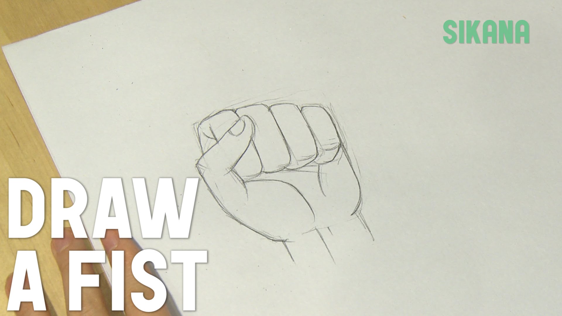 1920x1080 How To Draw A Fist - Fist Sketch