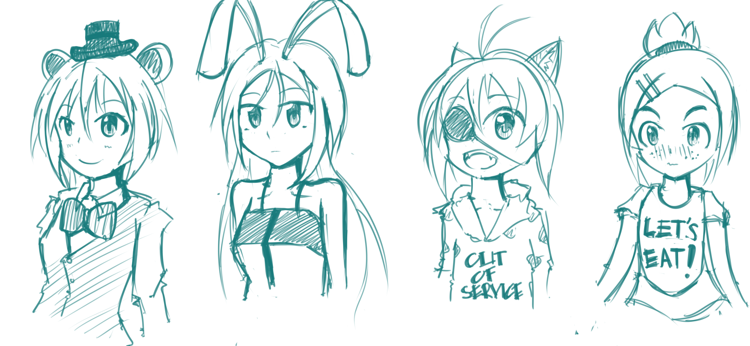 2600x1200 Image - Five Nights At Freddys Sketch