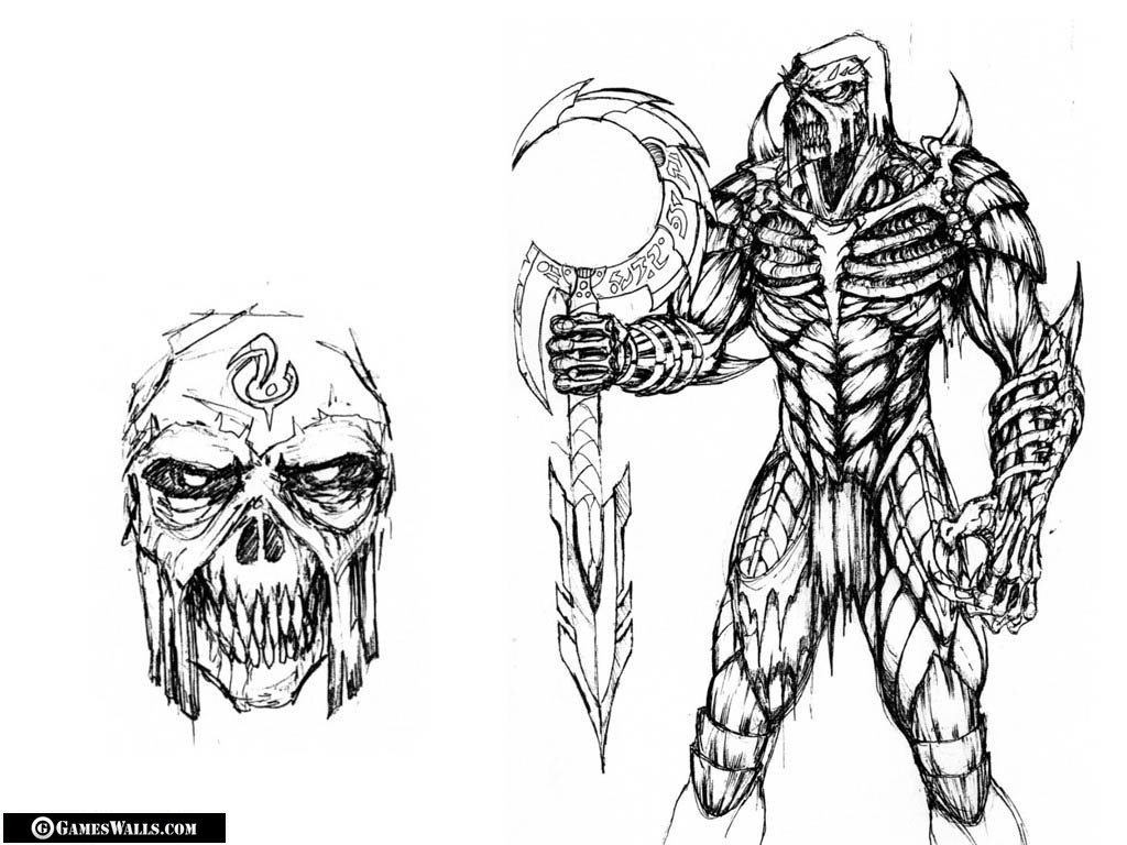 1024x768 Sketch - Flame Sketch