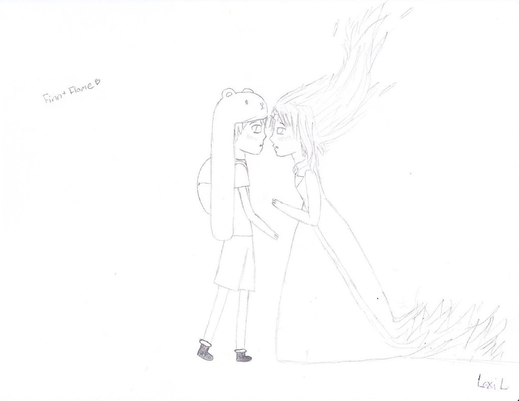 1017x786 Finn + Flame (Sketch) By Jerkycomicwriter - Flame Sketch