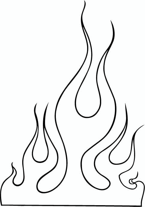 483x686 Flame Outline Images Clip Art 10 Flames Tattoo Outline . Free - Flame Tattoo Sketch