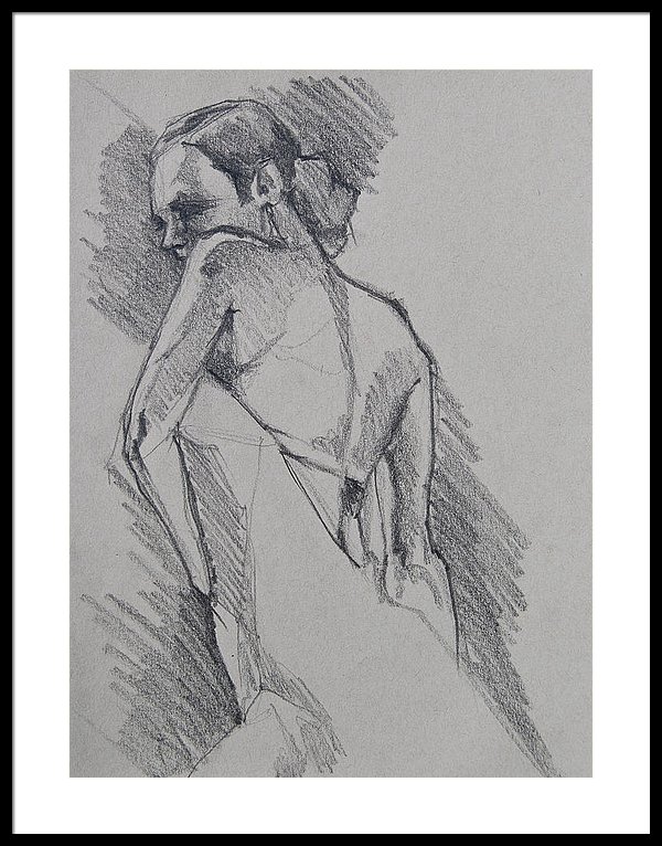 600x766 Flamenco Dancer Sketch Framed Print By Jani Freimann - Flamenco Dancer Sketch