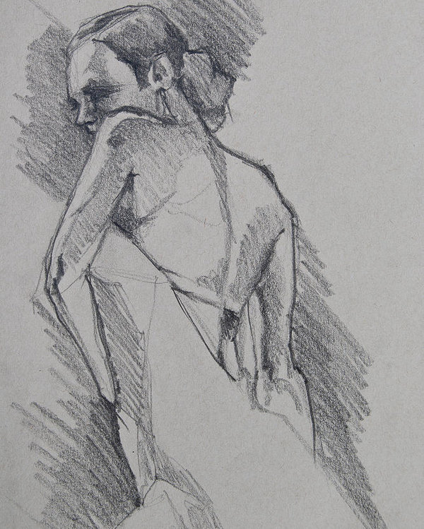 600x749 Flamenco Dancer Sketch Poster By Jani Freimann - Flamenco Dancer Sketch