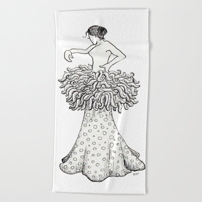 700x700 Flamenco Dancer Beach Towel By Chloeyzoard Society6 - Flamenco Dancer Sketch