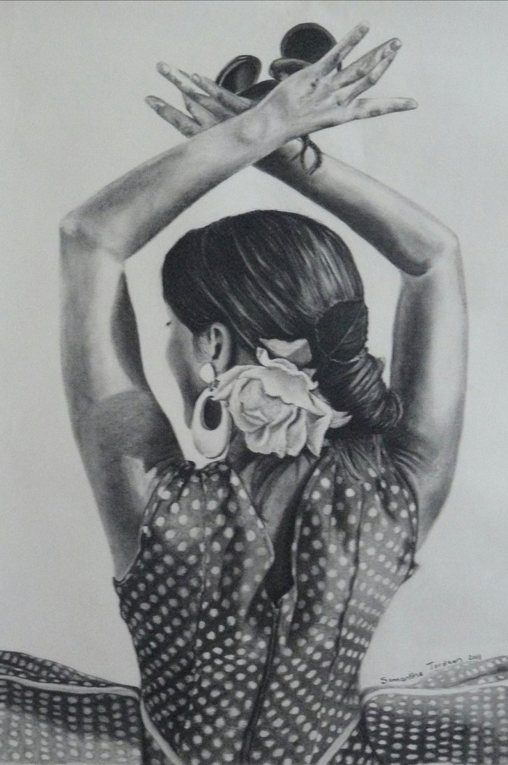 729x1097 Flamenco Dancer By Samanthajordaan - Flamenco Dancer Sketch