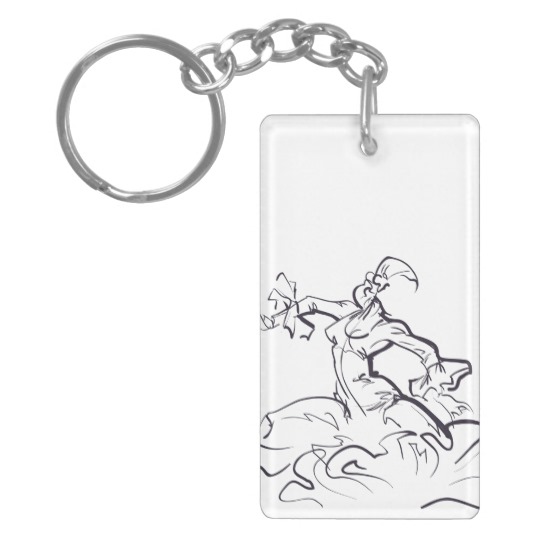 540x540 Flamenco Dancer Sketches Keychain - Flamenco Dancer Sketch