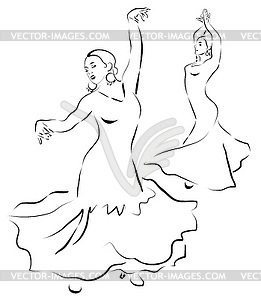 261x300 Flamenco Dancers. Sketch - Flamenco Dancer Sketch