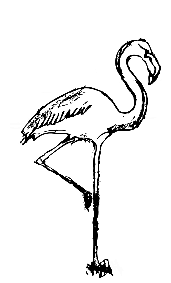 668x1107 Flamingo Frame By Frame Animation Stuck In Rem - Flamingo Sketch