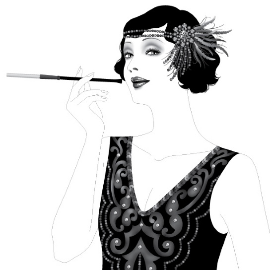 544x544 Flapper Girl - Flapper Sketch
