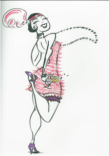 224x320 Girls Drawing Girls Voe De Doe - Flapper Sketch
