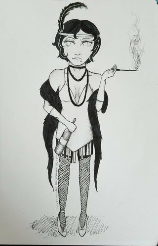 320x497 My Beauty Mystiq Shalay As A 1920s Flapper - Flapper Sketch