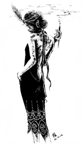 285x500 What Is A Flapper - Flapper Sketch