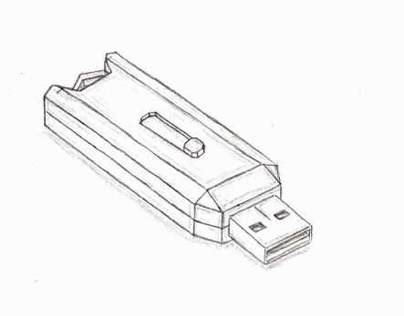 443x347 Multiple Post Zip And Memory Stick Creativeliz - Flash Drive Sketch
