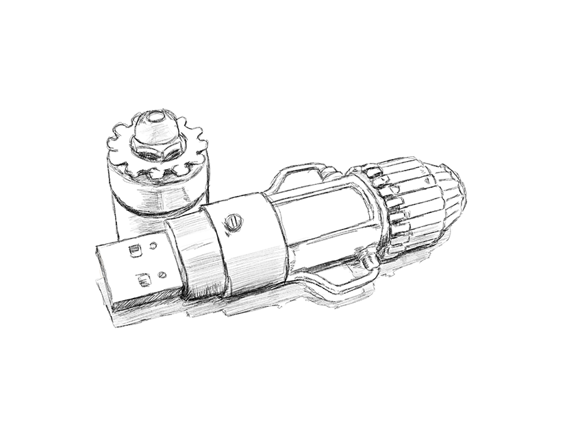850x638 Robert L. Rebach - Flash Drive Sketch