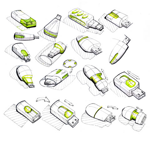 480x480 Usb Flash Drive Concept By Jose Sanchez - Flash Drive Sketch
