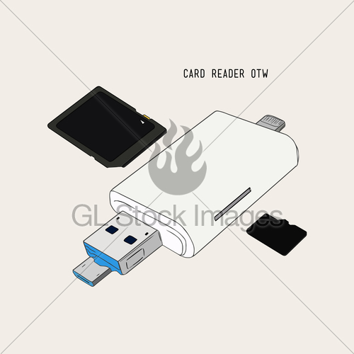 500x500 Usb Card Reader , , Hand Draw Sketch Vector. Gl Stock Images - Flash Drive Sketch