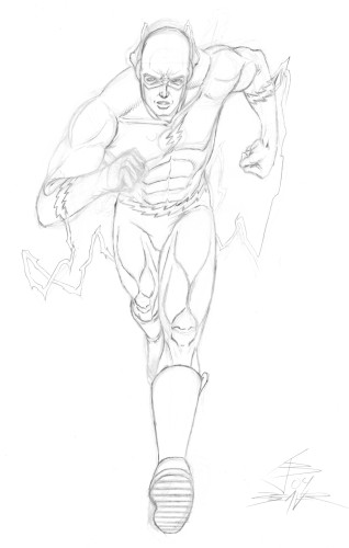 318x500 Illmosis Art Flash (Barry Allen) Running Forward - Flash Running Sketch