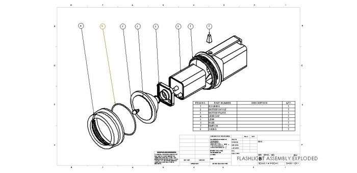 700x339 Flashlight Drawing Inspirational Engineering Drawings Coloring Page - Flashlight Sketch