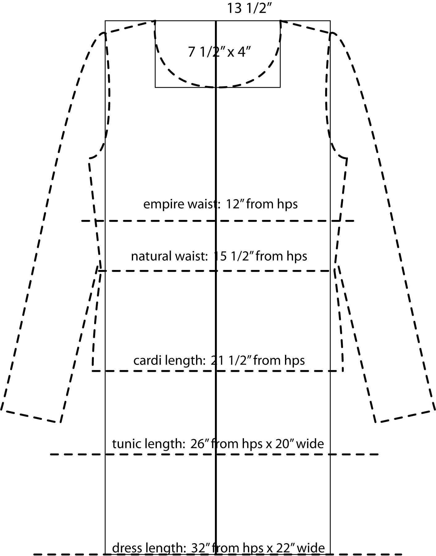 technical flat croquis