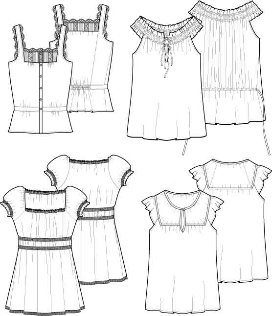 556x646 Flat Sketches By Milena Martinez - Flat Sketches