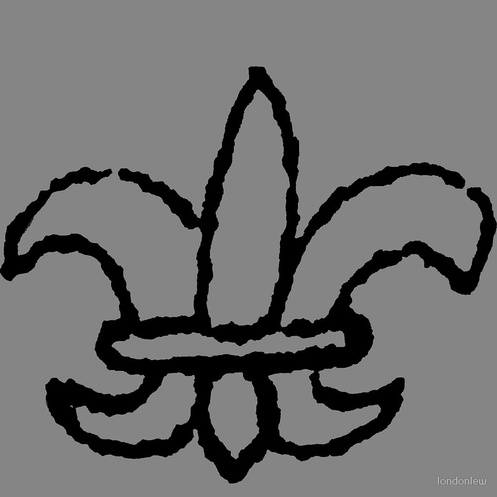 1000x1000 Fleur De Lis Sketch By Londonlew Redbubble - Fleur De Lis Sketch