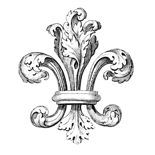 500x500 Lablanche - Fleur De Lis Sketch