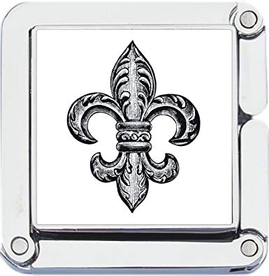 385x395 Square Fleur De Lis Sketch Purse Hanger - Fleur De Lis Sketch