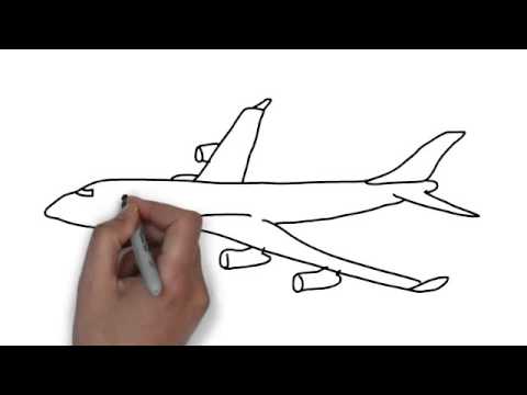 480x360 How To Draw Plane - Flight Sketch