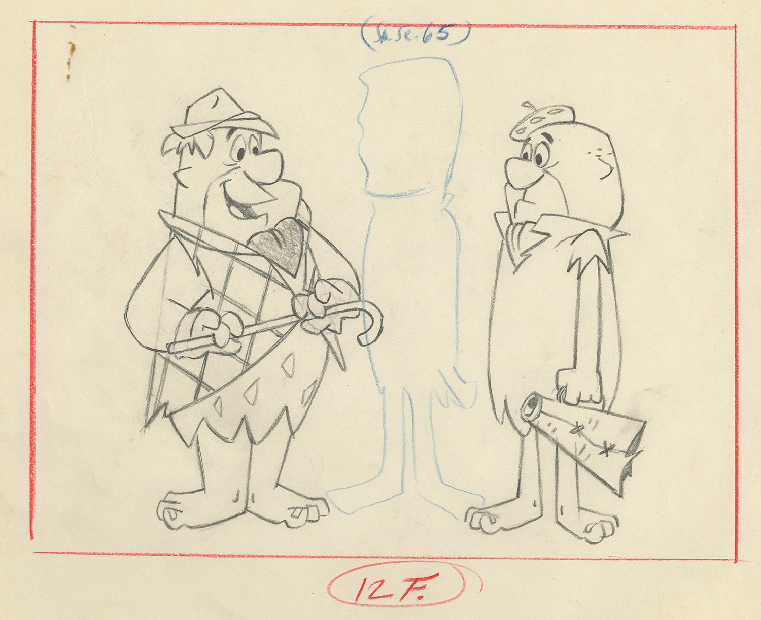 1500x1222 The Flintstones Layout Drawing - Flintstones Sketch