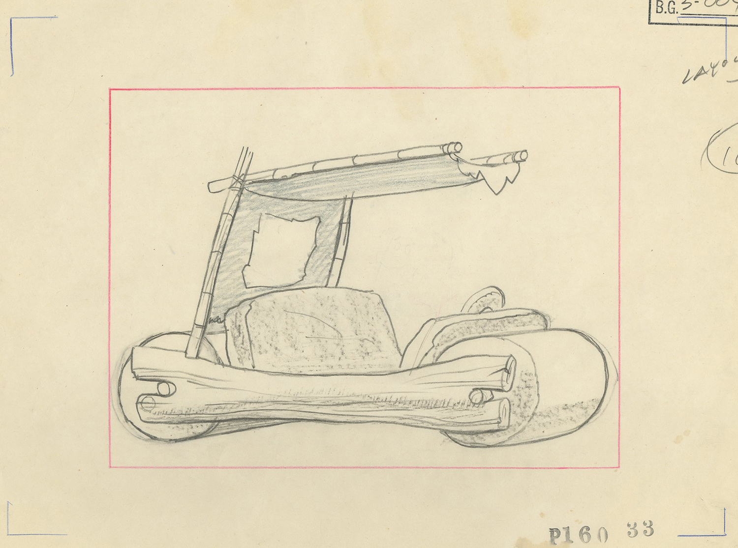 1500x1115 The Flintstones Layout Drawing - Flintstones Sketch