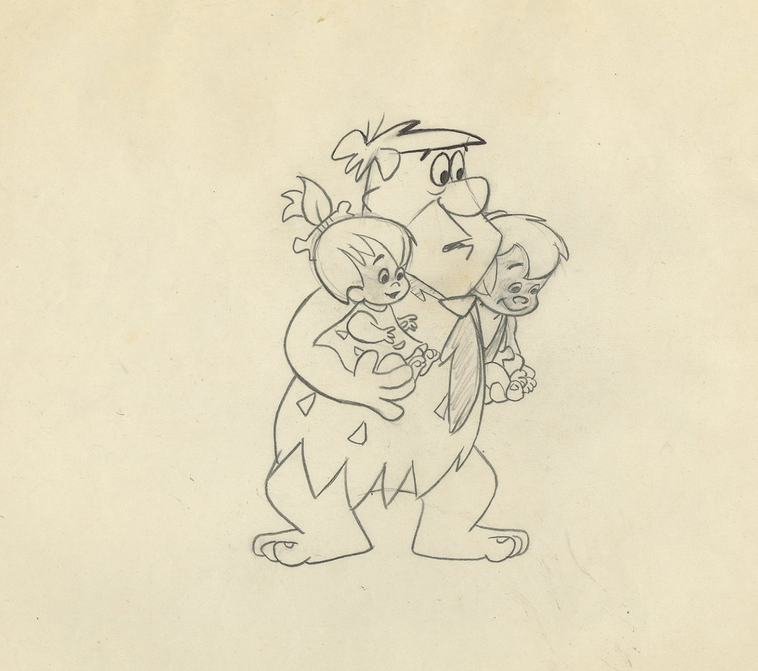 1500x1328 The Flintstones Production Drawing - Flintstones Sketch