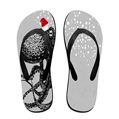 385x385 Fpdragon Sketch Octopus With A Christmas Hat Unisex - Flip Flop Sketch